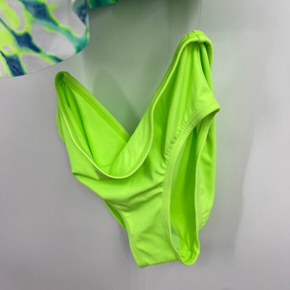 Justice swimsuit bathing suit girls size 16 two piece green blue - Picture 4 of 8